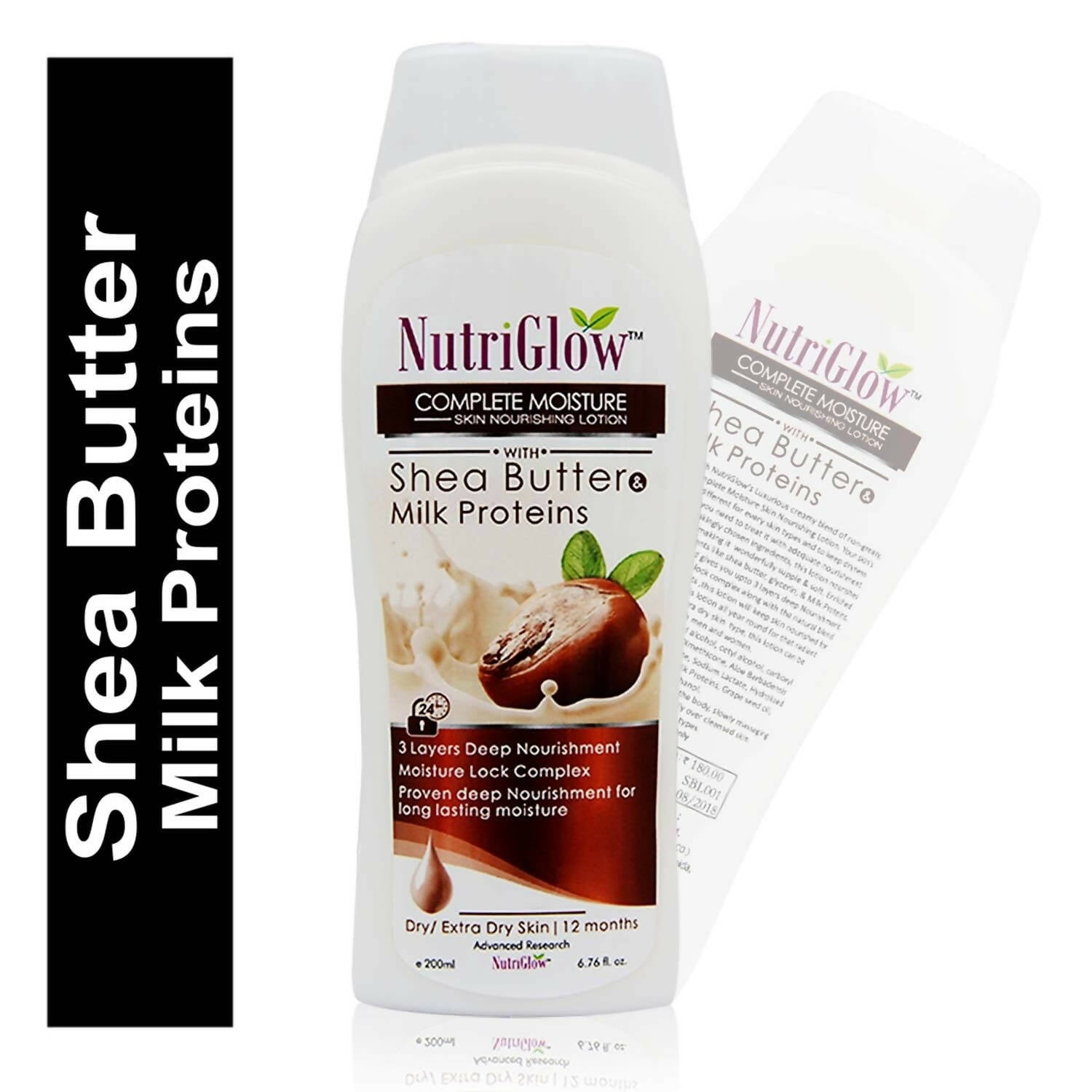 NutriGlow Complete Moisture Skin Nourishing Lotion With Shea Butter & Milk Protein - Grab2buy