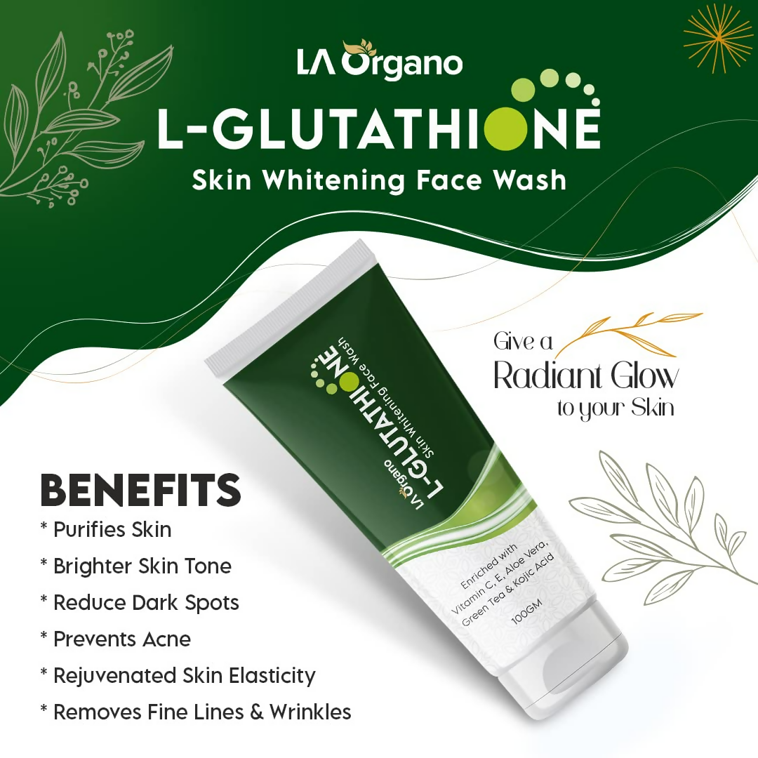 LA Organo Papaya Skin Whitening Cream and Glutathione Face Wash Combo - Grab2buy