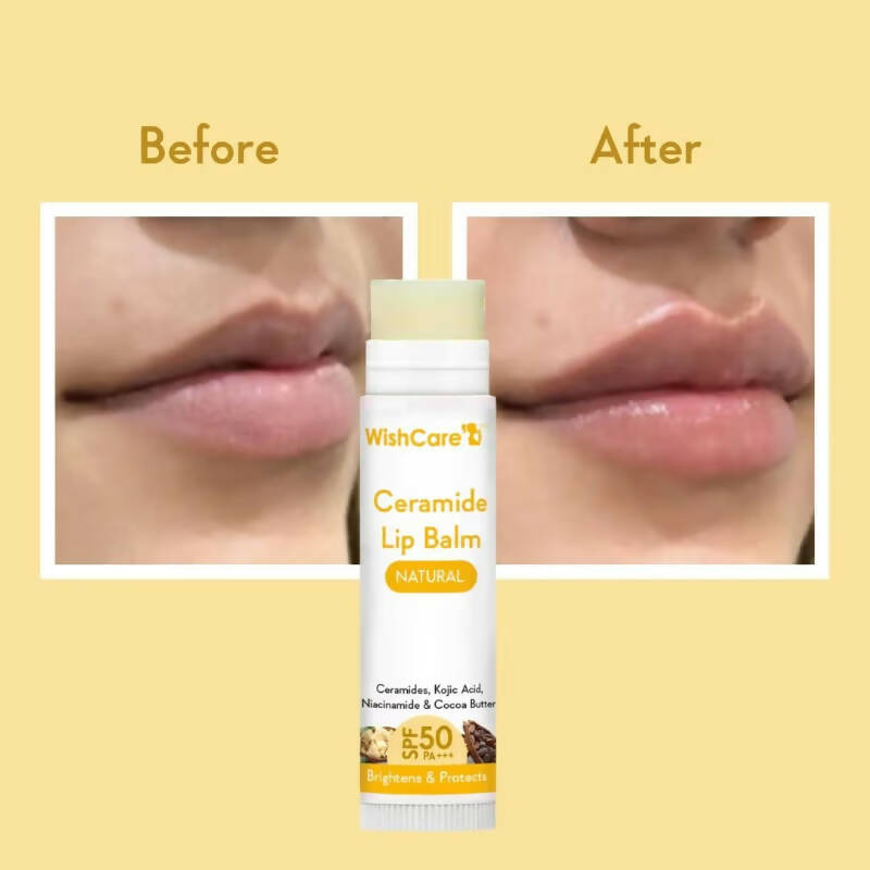 Wishcare Ceramide Lip Balm with SPF50 PA+++ - Natural - Grab2buy