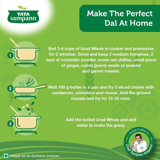 Tata Sampann Unpolished Urad Dal Whole - Grab2buy