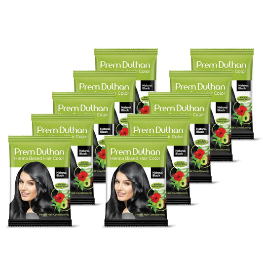 Prem Dulhan Natural Black Henna Based Hair Color