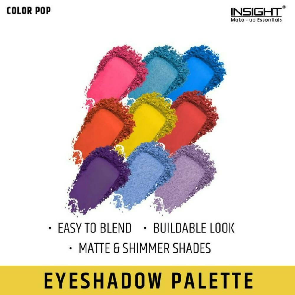 Insight Cosmetics 9 Color Eyeshadow Pallate - Color Pop - Grab2buy