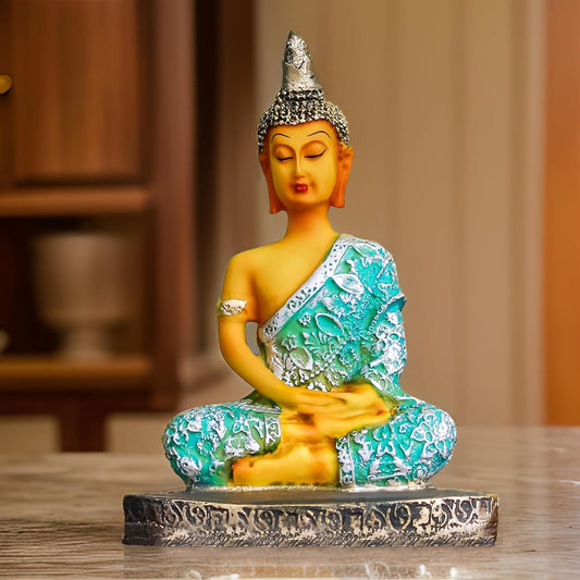 The Earth Store Poly Resin Sitting Peaceful Bhudha Idol - Grab2buy