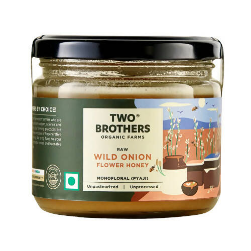 Two Brothers Organic Farms Wild Onion Flower (Pyaji) Honey, Raw Mono-Floral - Grab2buy