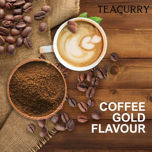 Teacurry Gold Instant Coffee Powder - Arabica Freeze Dried Coffee for Instant Hot & Cold Coffee - Grab2buy