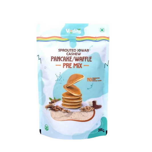 Vedas Kitchen Sprouted Jowar Cashew Waffle/Pancake Premix Grab2Buy Vedas Kitchen Grab2Buy