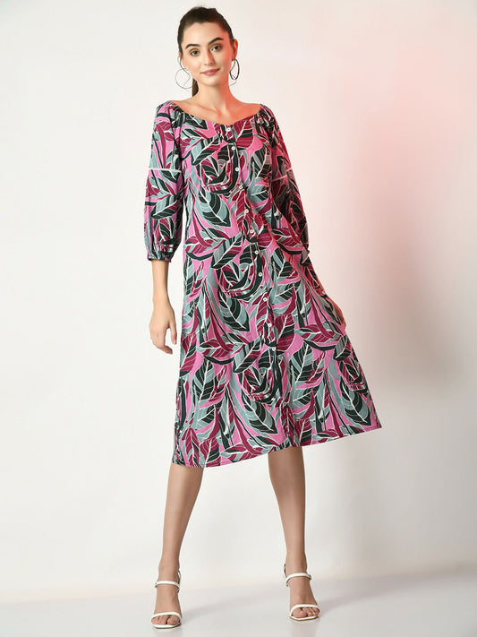 Myshka Women's Multi Printed Dress