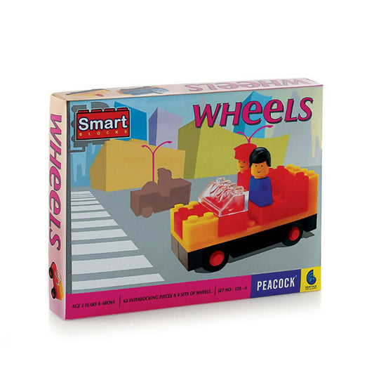 Peacock Learning & Educational Building Block Set For Kids - Wheels - Grab2buy
