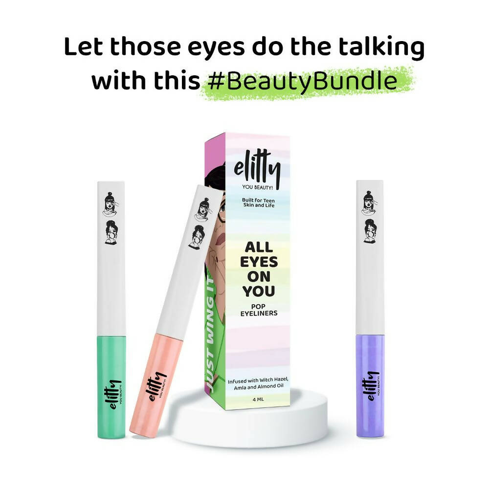 Elitty Eye Gotta Feeling Pastel Pop Color Eyeliner Combo - Grab2buy