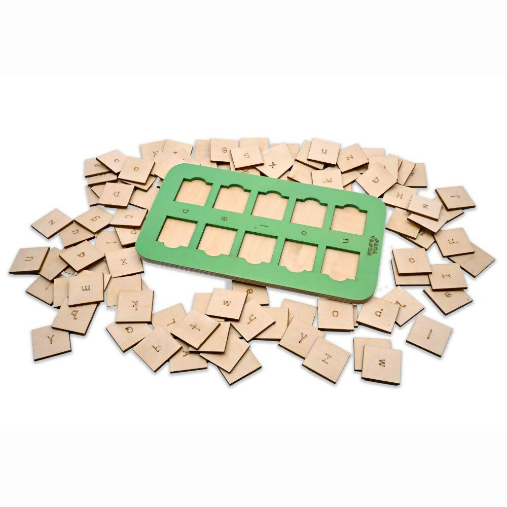 Nesta Toys CVC Board | 3 Letter Word Builder | Phonics Toy - Grab2buy