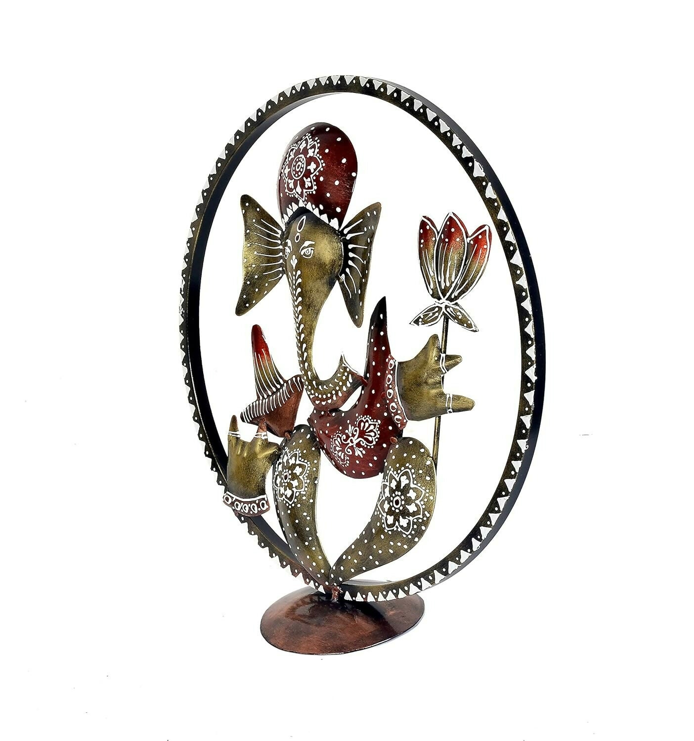 Umi Ganesha Idol in Cirle Decorative Handicraft Showpiece Ganesha Idol - Grab2buy