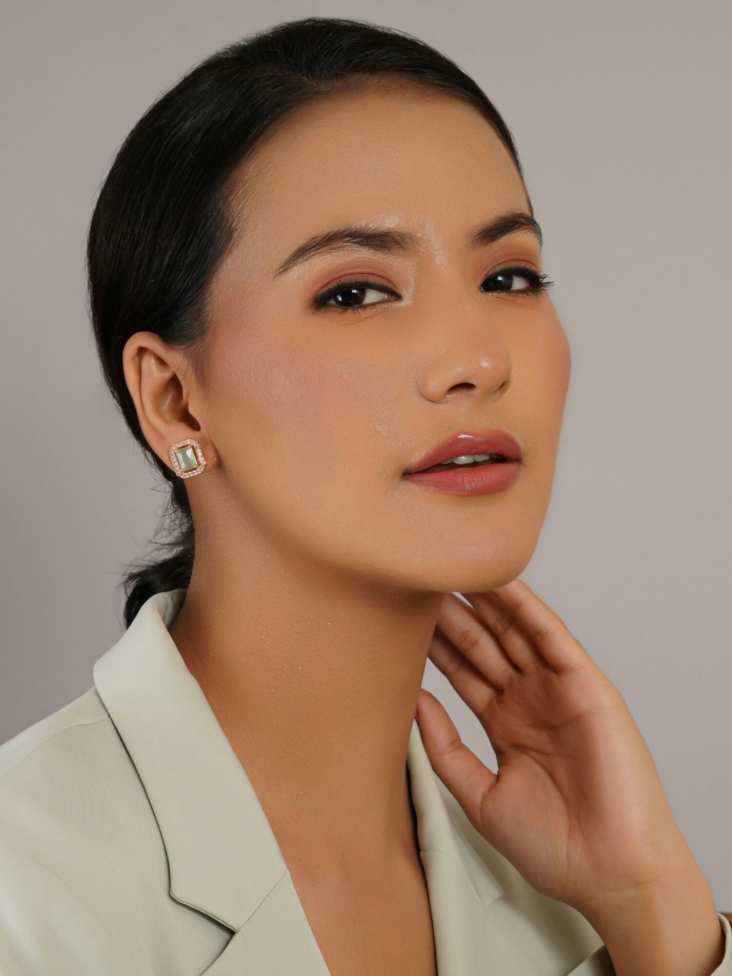 stone stud (mint green ) - Ruby Raang - Grab2buy