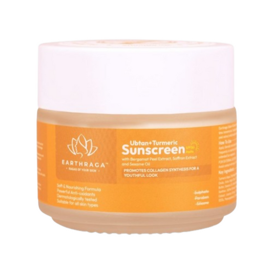 Earthraga Ubtan + Turmeric SPF 50 Matte Sunscreen | Swadesiicart