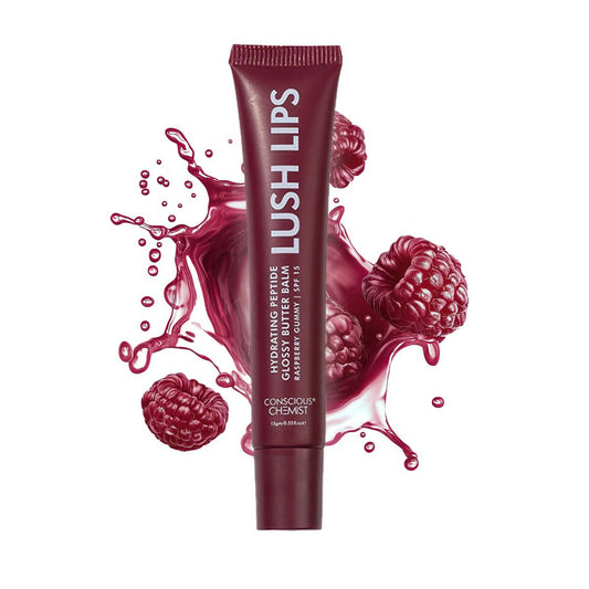 Conscious Chemist Peptide Lip Balm, Lush Lips with SPF15 - Raspberry Gummy Grab2Buy Conscious Chemist Grab2Buy