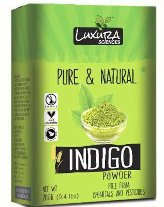 Luxura Sciences Organic Indigo Powder For Hair Black