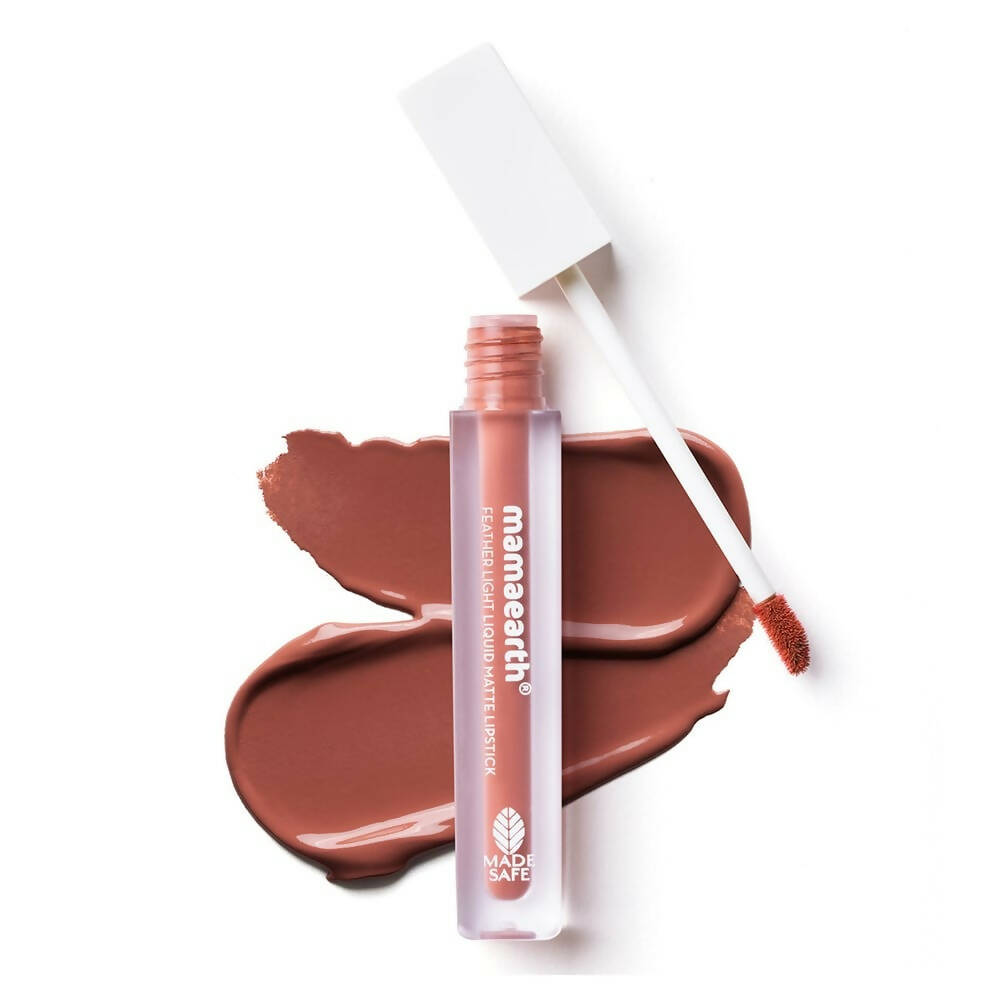 Mamaearth Feather Light Liquid Matte Lipstick - Nude Brown - Grab2buy