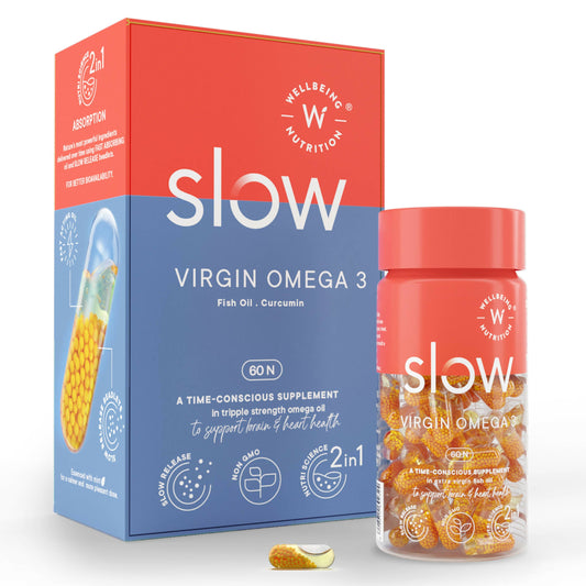 Wellbeing Nutrition Slow | Virgin Omega 3 Capsules - Grab2buy