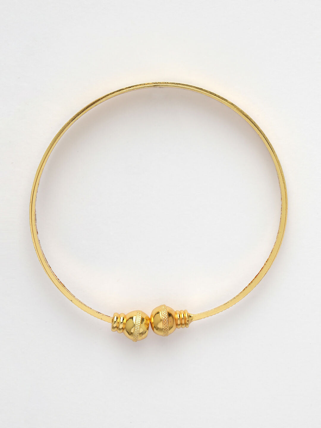 NVR Women's Set of 2 Gold-Plated Handcrafted Adjustable Bangles - Grab2buy