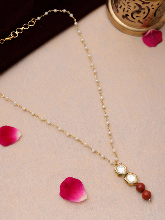 Ruby Raang Red Jasper Kundan Necklace | Grab2Buy