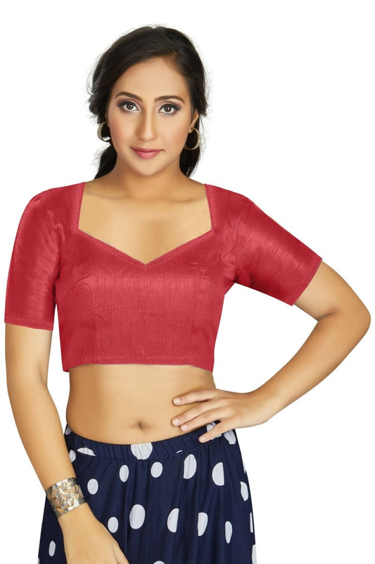 Aastha Fashion Women's Gajri Art Silk Designer Traditional Readymade Blouse