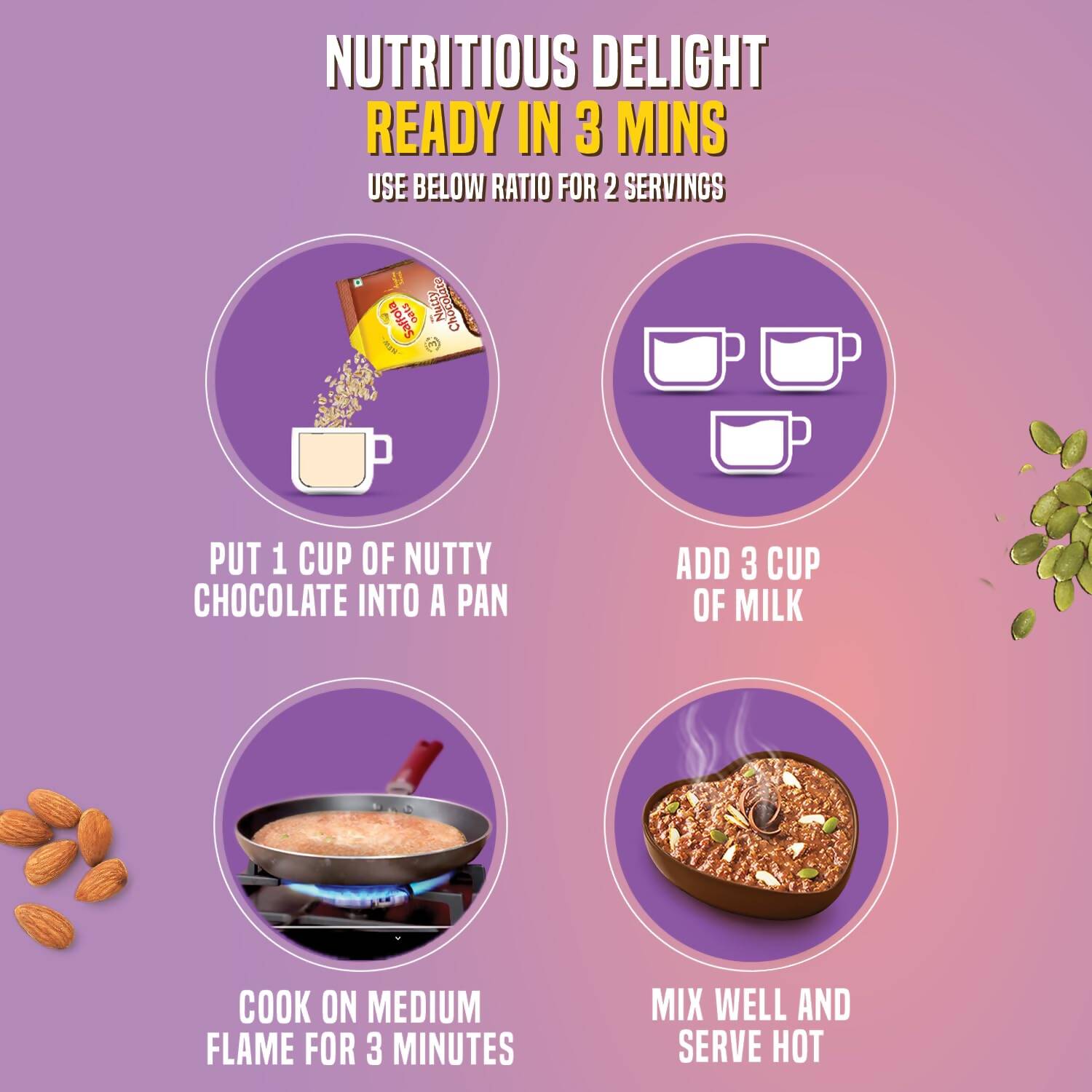 Saffola Oats with Nutty Chocolate - Grab2buy