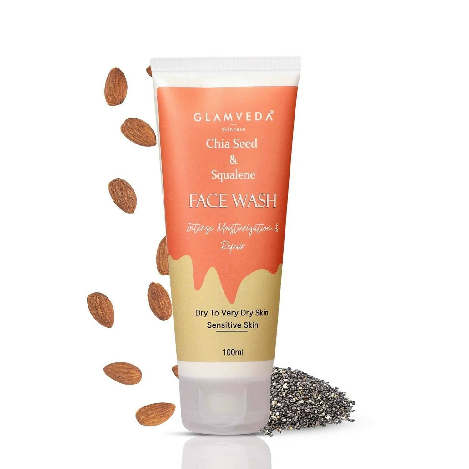 Glamveda Chia Seeds & Squalene Nourishing Face Wash - Grab2buy