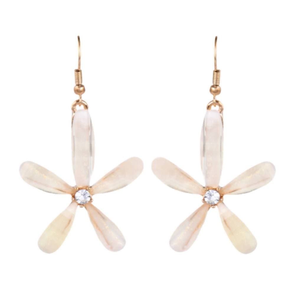 Trendoo Jewelry Gold Plated Stylish Fancy Party Wear Beige Drops