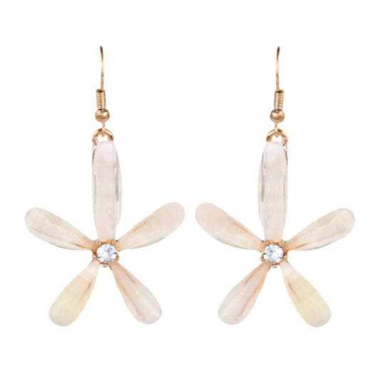 Trendoo Jewelry Gold Plated Stylish Fancy Party Wear Beige Drops