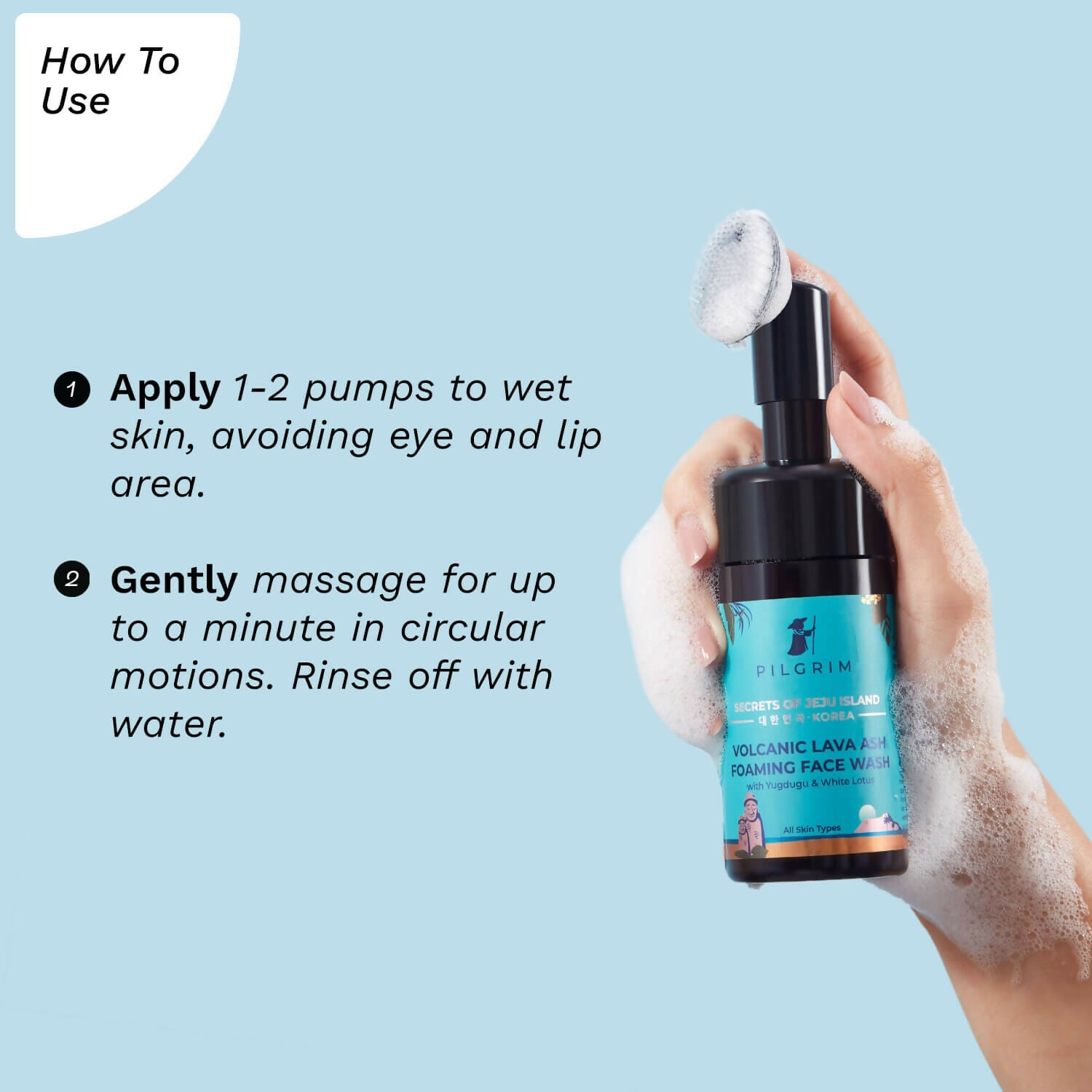 Pilgrim Volcanic Lava Ash Foaming Face Wash with Brush - Grab2buy