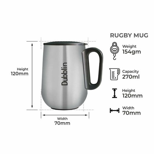 Dubblin Rugby Stainless Steel Mug Grab2Buy Dubblin Grab2Buy