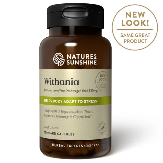 Natures Sunshine | Ashwagandha | Withania | 100 Capsules