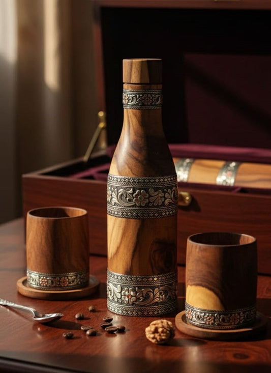 Wood estate Original Wooden Bourbon Drinking Water Glass With Bottle Gifts Grab2Buy Prazu Fashion Grab2Buy