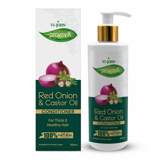 VI-JOHN Prakritik Red Onion & Castor Oil Conditioner to Prevent Dry Hair, 100% Natural Bio Actives Grab2Buy VI-JOHN Grab2Buy