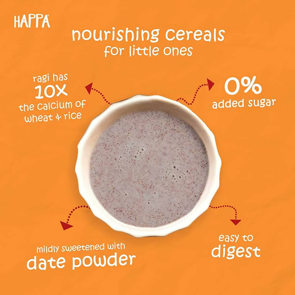 Happa Organic Ragi Porridge Mix- Ragi+Cardamom and Ragi+Banana+Mango Combo - Grab2buy