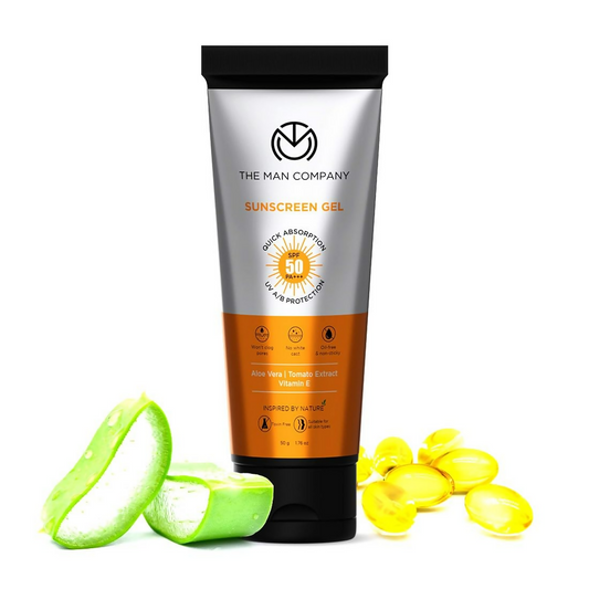 The Man Company Oil-Free Sunscreen Gel SPF 50 PA+++ For Men Grab2Buy The Man Company Grab2Buy