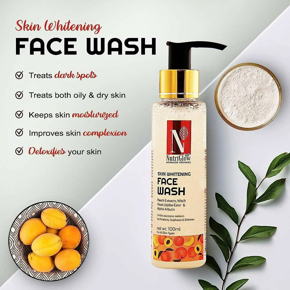 NutriGlow Advanced Organics Skin Whitening Face Wash - Grab2buy