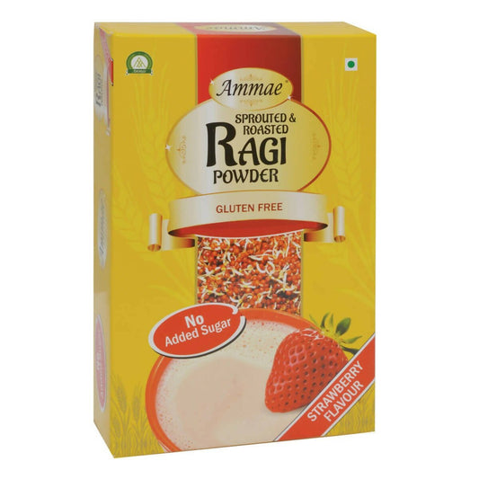 Ammae Sprouted and Roasted Ragi Powder - Strawberry - Grab2buy