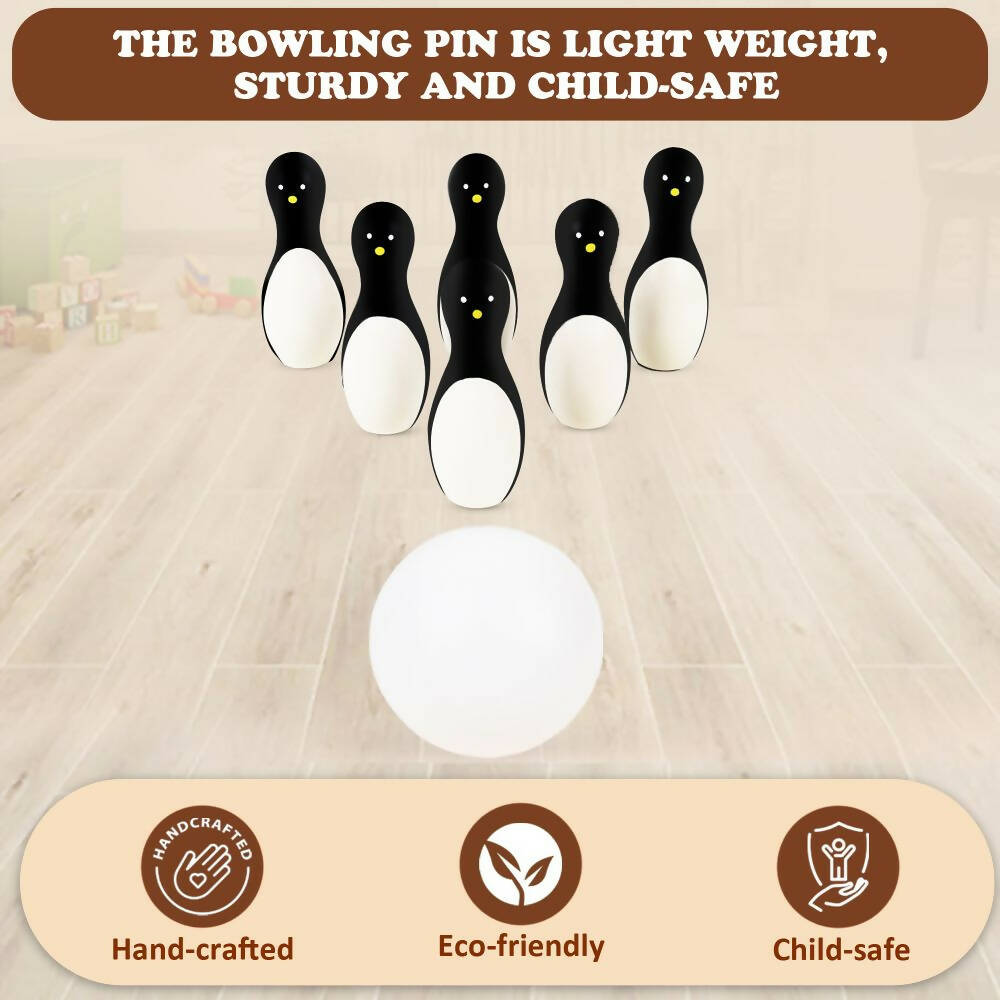 Matoyi Wooden Penguin Bowling Set For Kids - Grab2buy