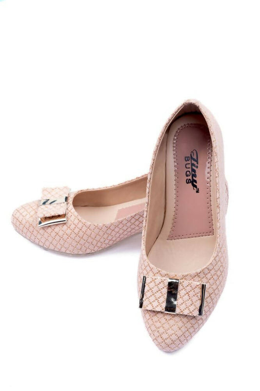 Tiny Bugs Girls Party Wear Ballerinas - Rose Gold Grab2Buy Tiny Bugs Grab2Buy