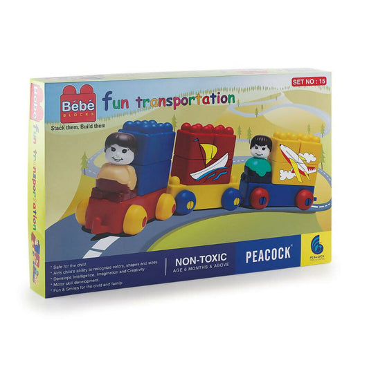 Peacock Learning & Educational Building Interlocking Blocks Set For Kids- Bebe Set no 15 Grab2Buy Peacock Toys Grab2Buy
