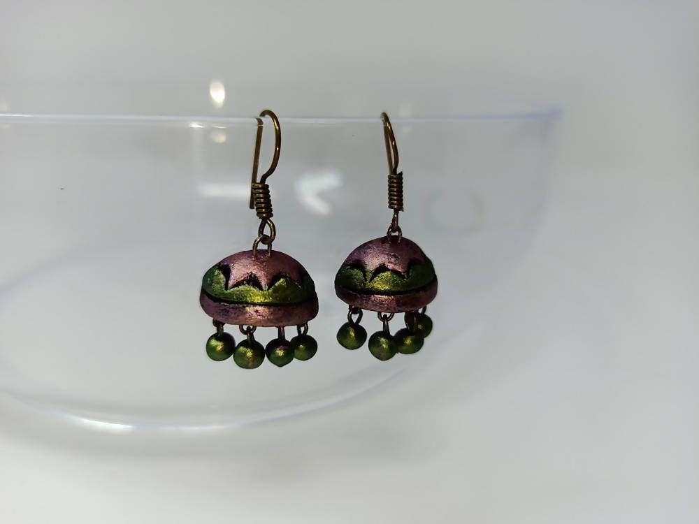 Terracotta Boho Style Jhumkas