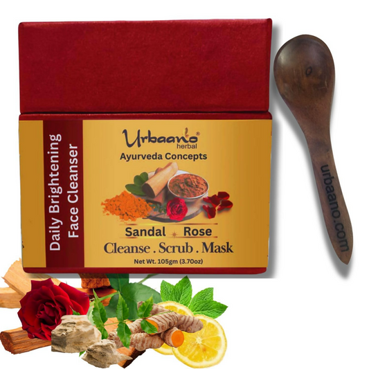 Urbaano Herbal Ayurveda Concepts Face Brightening Cleanser, Scrub, Mask 3-in-1 Instant Glow Grab2Buy Urbaano Herbal Grab2Buy
