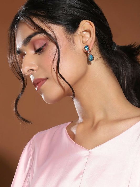Blue Stone Earrings- Ruby Raang Grab2Buy Ruby Raang Grab2Buy
