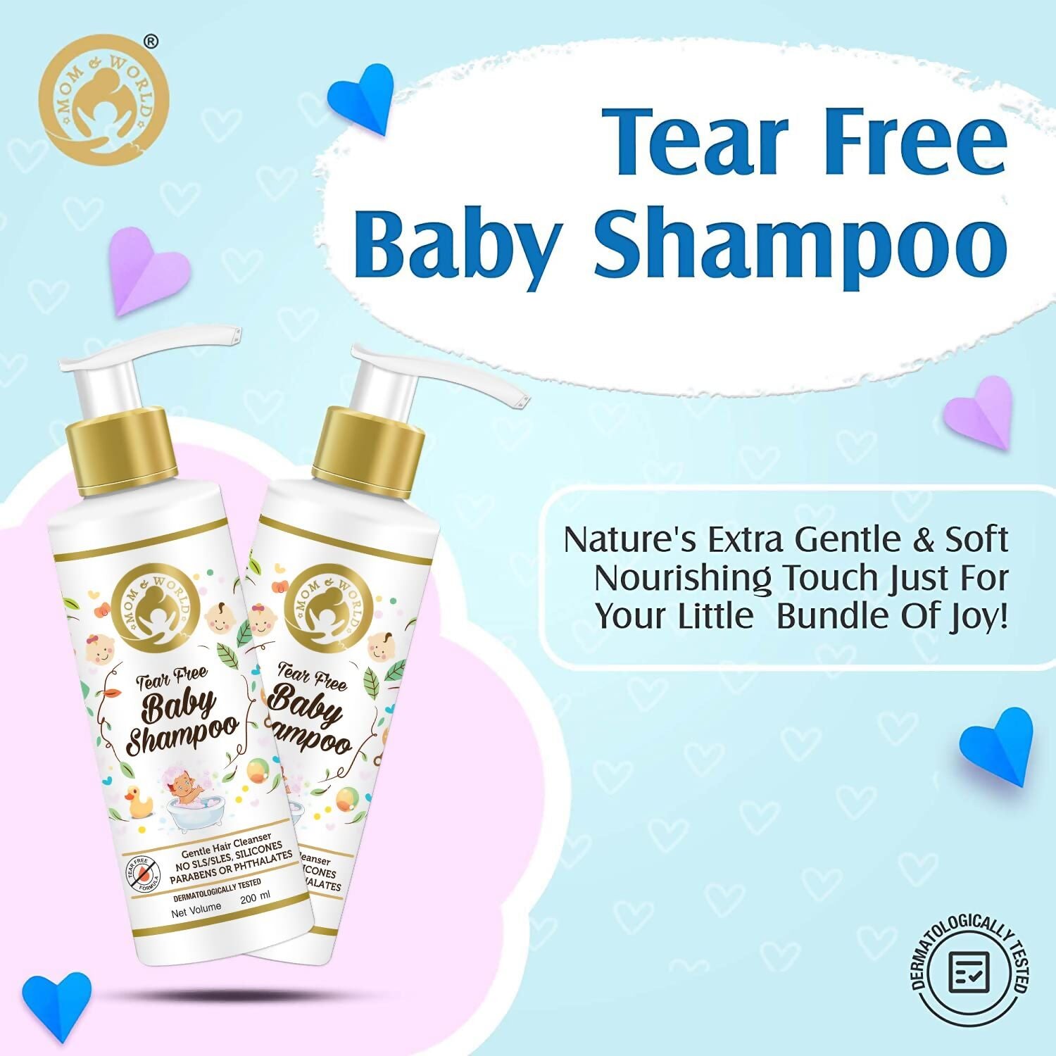Mom & World Tear Free Baby Shampoo - Grab2buy