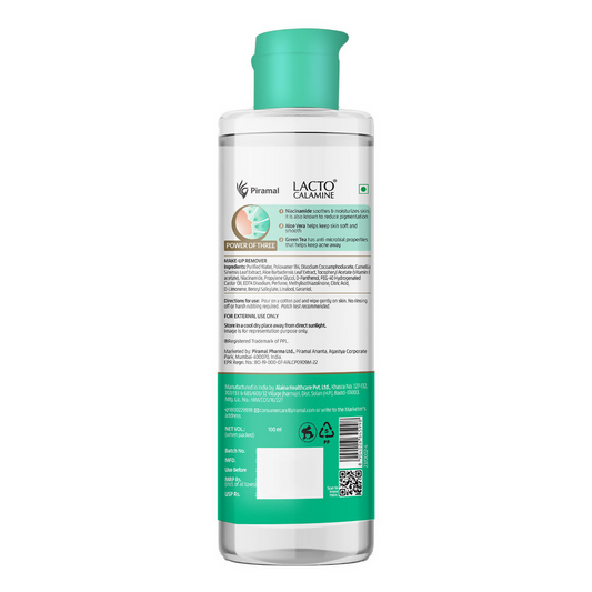 Lacto Calamine Micellar Cleansing Water,Removes Makeup & Clears Skin