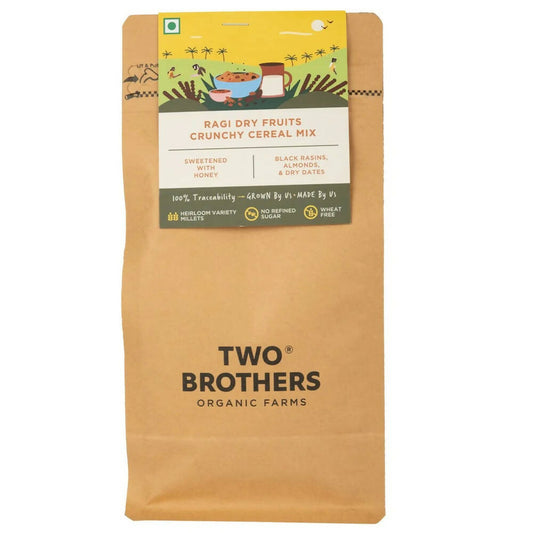 Two Brothers Organic Farms Ragi Almond Crunchy Cereal Mix - Grab2buy