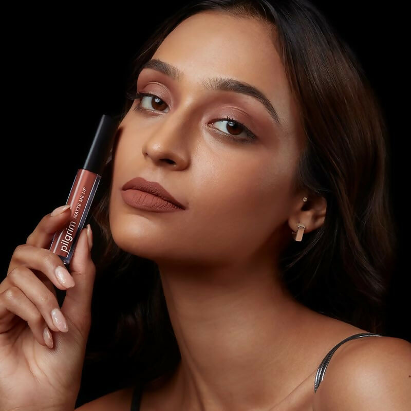 Pilgrim Liquid Matte Lipstick with Hyaluronic Acid - Nude Obsessed - Grab2buy