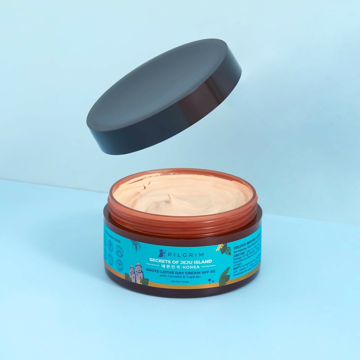Pilgrim Korean White Lotus Day Cream SPF 50 With Camellia And Yugdugu - Grab2buy