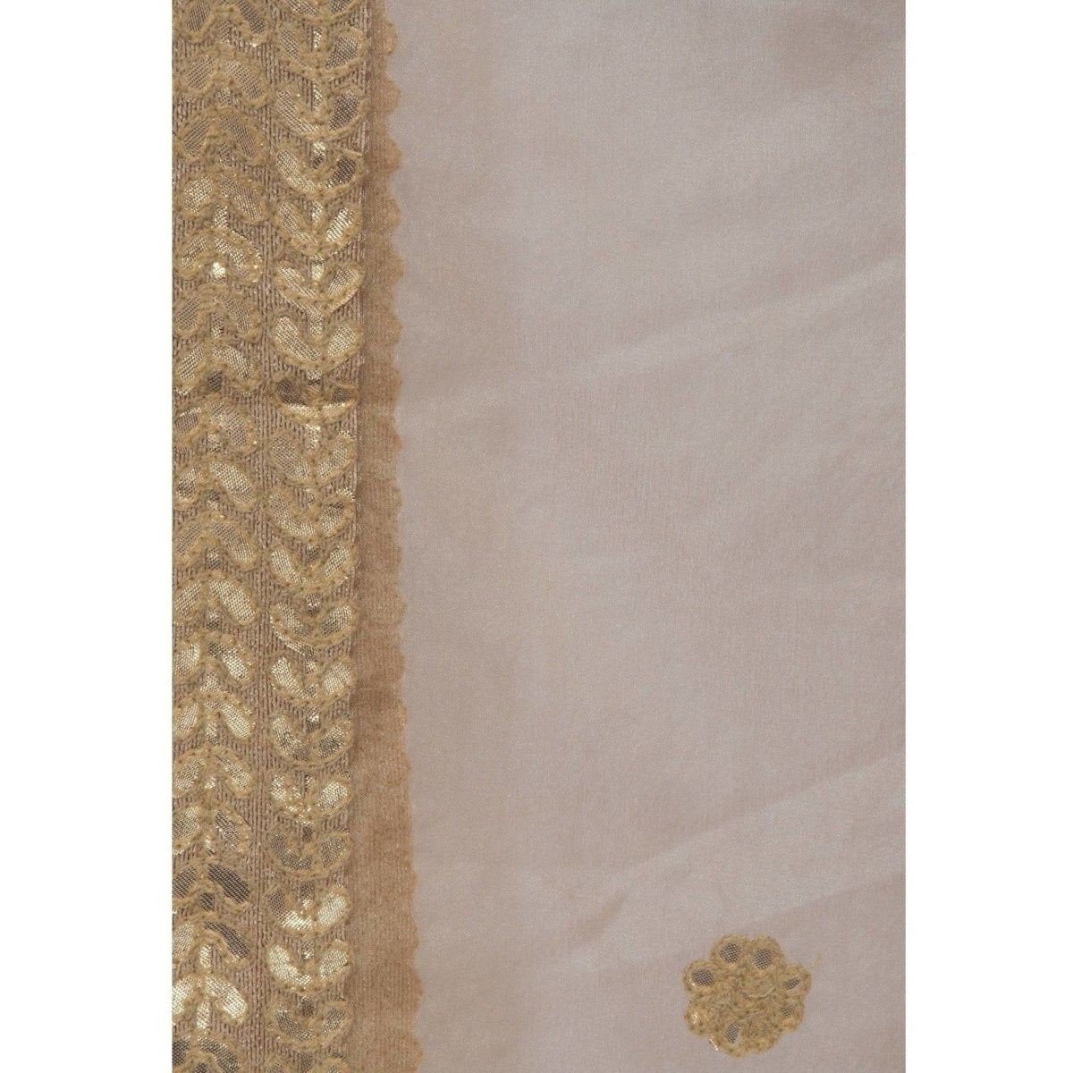 A R Silk Women's Gotta Patti Embroidery Orgenza Cotton Golden Dupattas and Chunnis