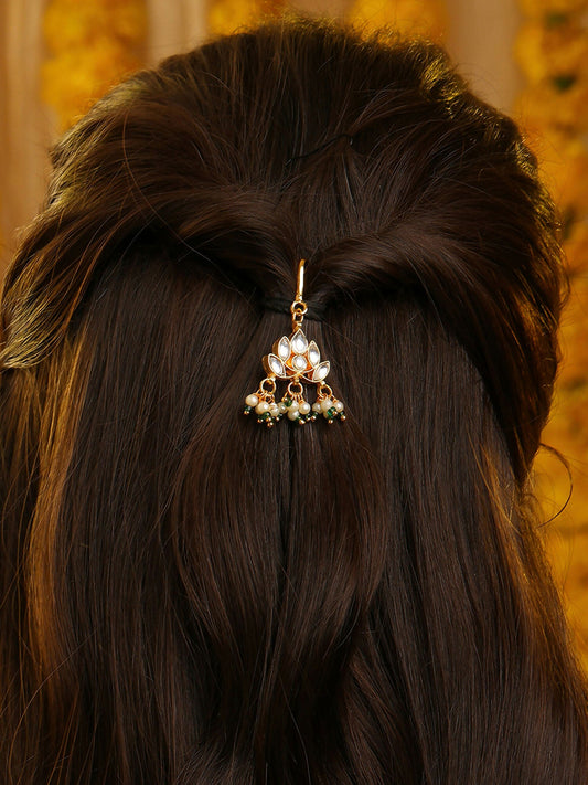 Ruby Raang Lotus Dangling Hair Brooch